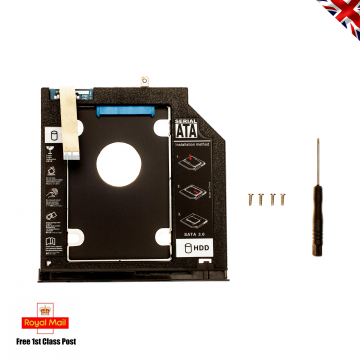 New Dell Inspiron | Vostro 3000 Series 2nd HDD SSD Optical Caddy Adapter + Ribbon and Bezel