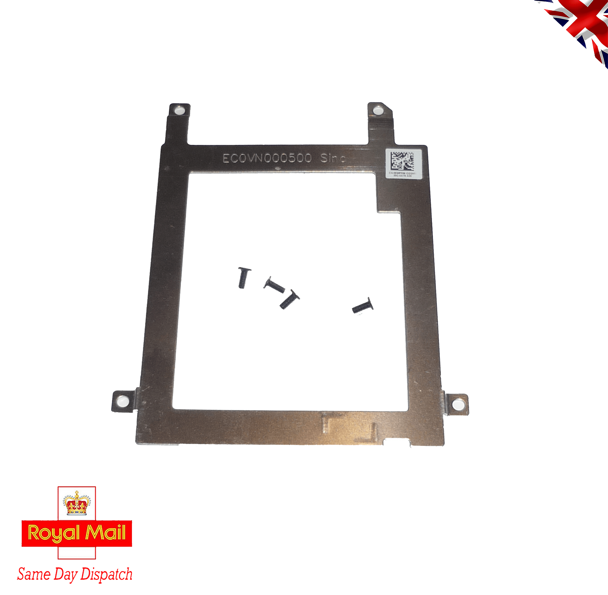 New Dell Latitude E7440 SATA HDD Metal Caddy Frame Bracket + Screws EC0VN000500 | 0WPRM 3 Dell Latitude E7440 SATA HDD Metal Caddy Frame Bracket Complete with Screws EC0VN000500