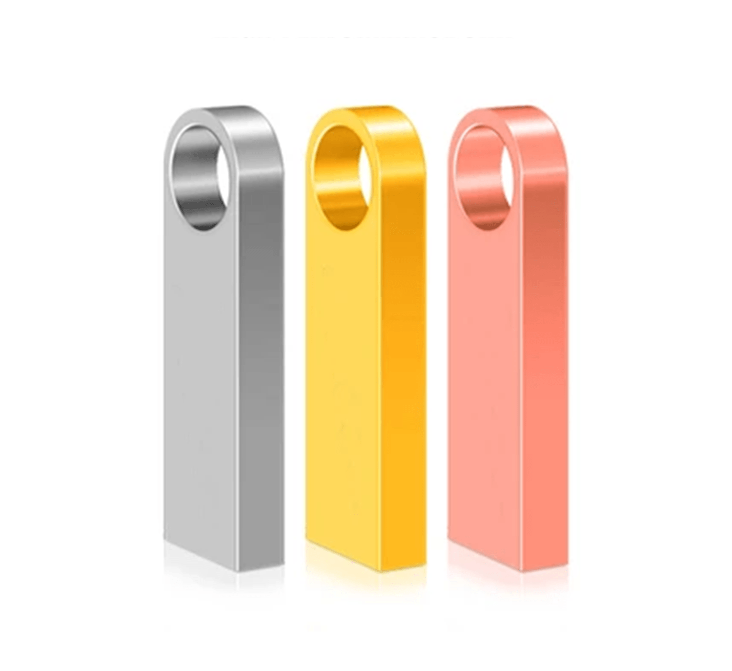 32GB USB Flash Drive with Key Ring Clip 4 Powder Coated Metal USB 2.0 Flash Drive Memory Stick and Key Ring Clip