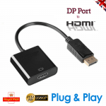 Input: 20 pin DisplayPort Male; Output: 19 pin HDMI Female Supports video resolutions up to 1920x1200 / 1080P (Full HD). Supports DisplayPort v1.1, HDMI V1.4b 8 and 10 colour depth Up to 10.8Gbps video bandwidth 1Mbps two-way auxiliary channel One-way, single-channel, four-wire connection HD Audio conversion 1080P, up to 15 meters transmission Hot swop No external power supply required Overall Length: 26 cm Colour: Black &nbsp;