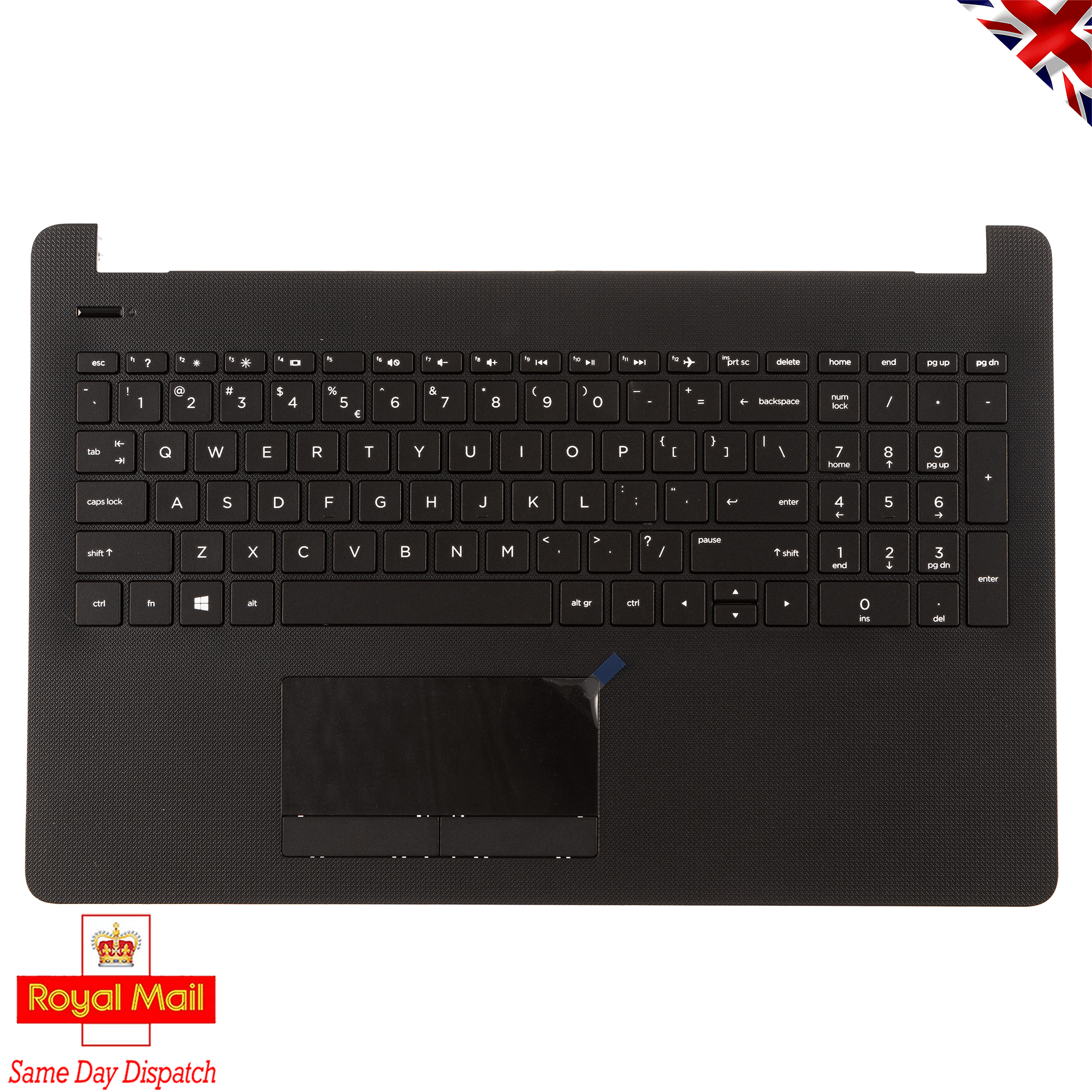New HP Pavilion Black Palmrest & US QWERTY Keyboard 15-BS 15-BW 250 | 255 G6 925008-031 3 HP Pavilion Black Palmrest & US QWERTY Keyboard Compatible Models 250 G6 Series 255 G6 Series HP 15-BS 15-BW 15-BR 15-BD 250 G6 Part No: 925008-031 | AP204000E00