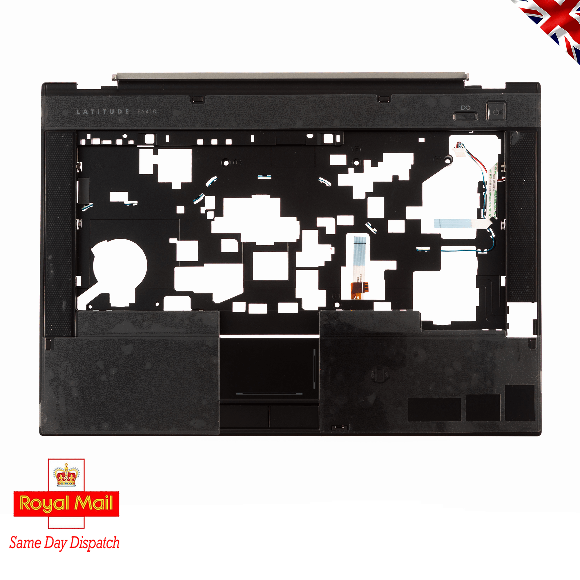 New DELL Latitude E6410 Palmrest and Touchpad with Electrics & Ribbons HYDHP | 2X11P 3 New DELL Latitude E6410 Palmrest and Touchpad with Electrics & Ribbons Included Sub Assemblies Power Button Board Induction Charger Coil Touchpad Sensor & Ribbons Speakers HYDHP | 0HYDHP