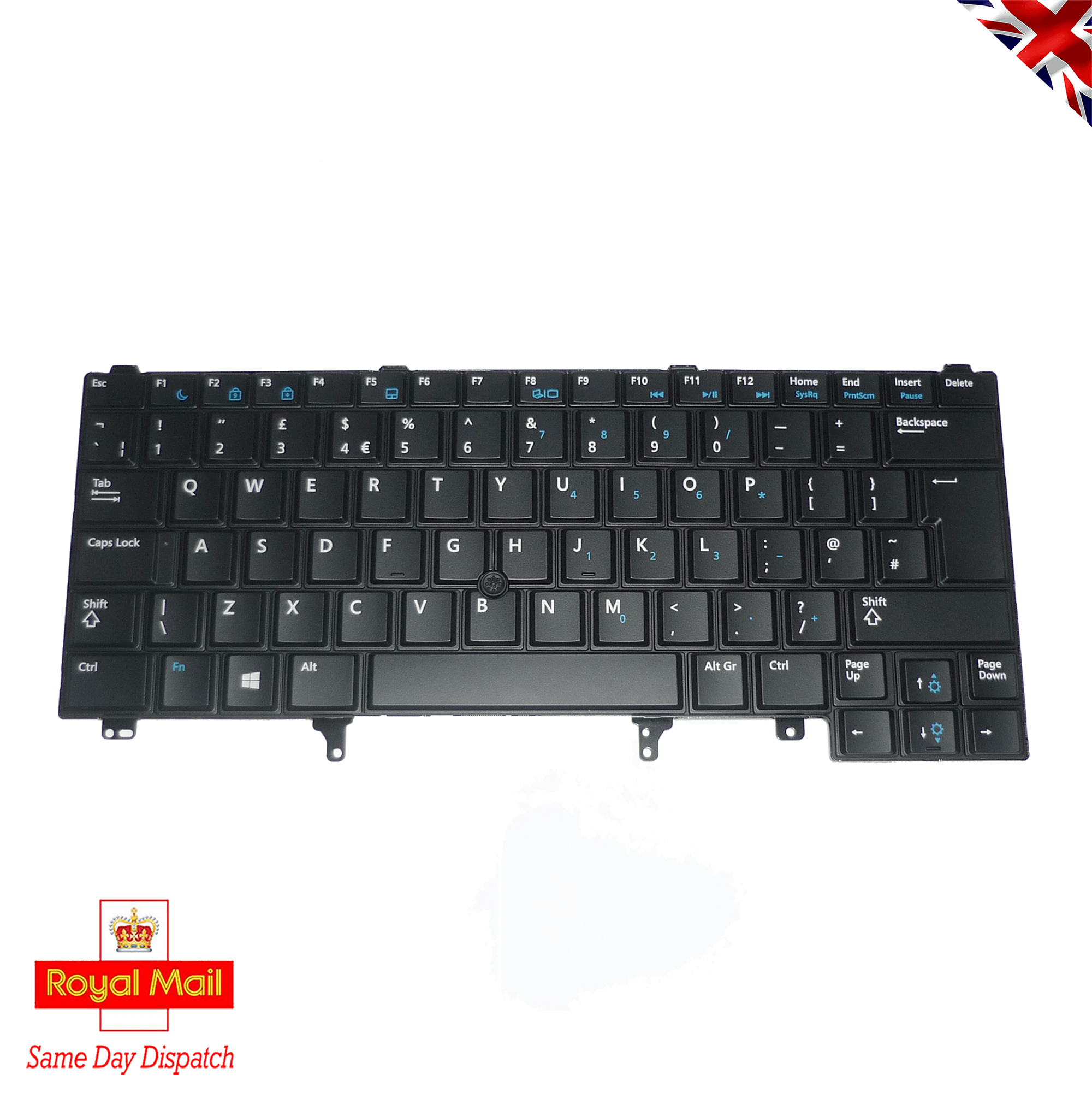 New Dell Latitude Keyboard with Pointer UK QWERTY 0YW6W9 | YW6W9 3 Latitude E5420 E5430 E6320 E6330 E6420 E6430 E6440 Backlit Keyboard 0CJKX4