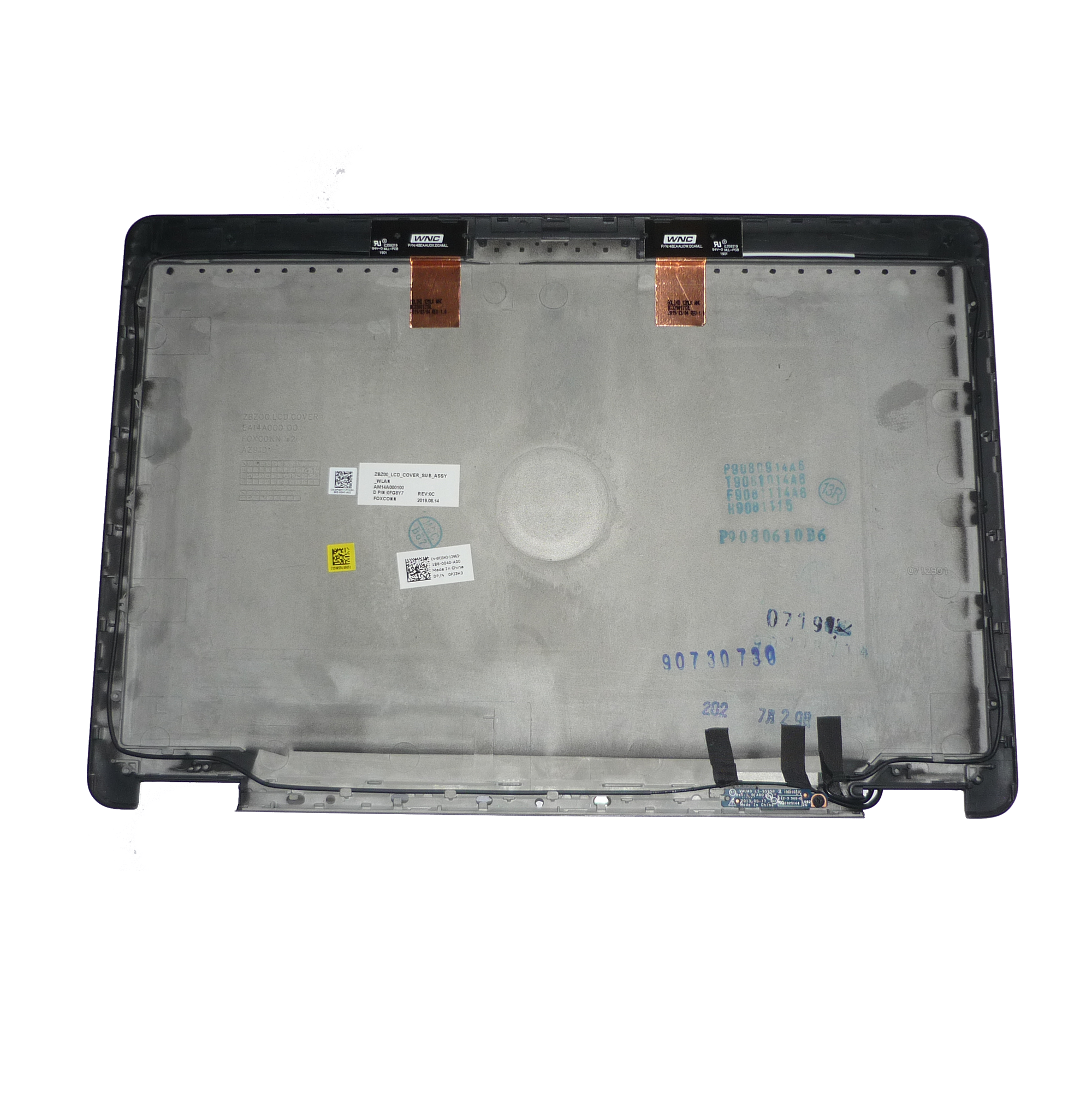 New Dell Latitude E7250 Non Touch Top Lid Black TWKC5 | 0TWKC5 4 Dell Latitude E7250 New Black Non Touch Top Lid Cover Part Number: TWKC5 | 0TWKC5