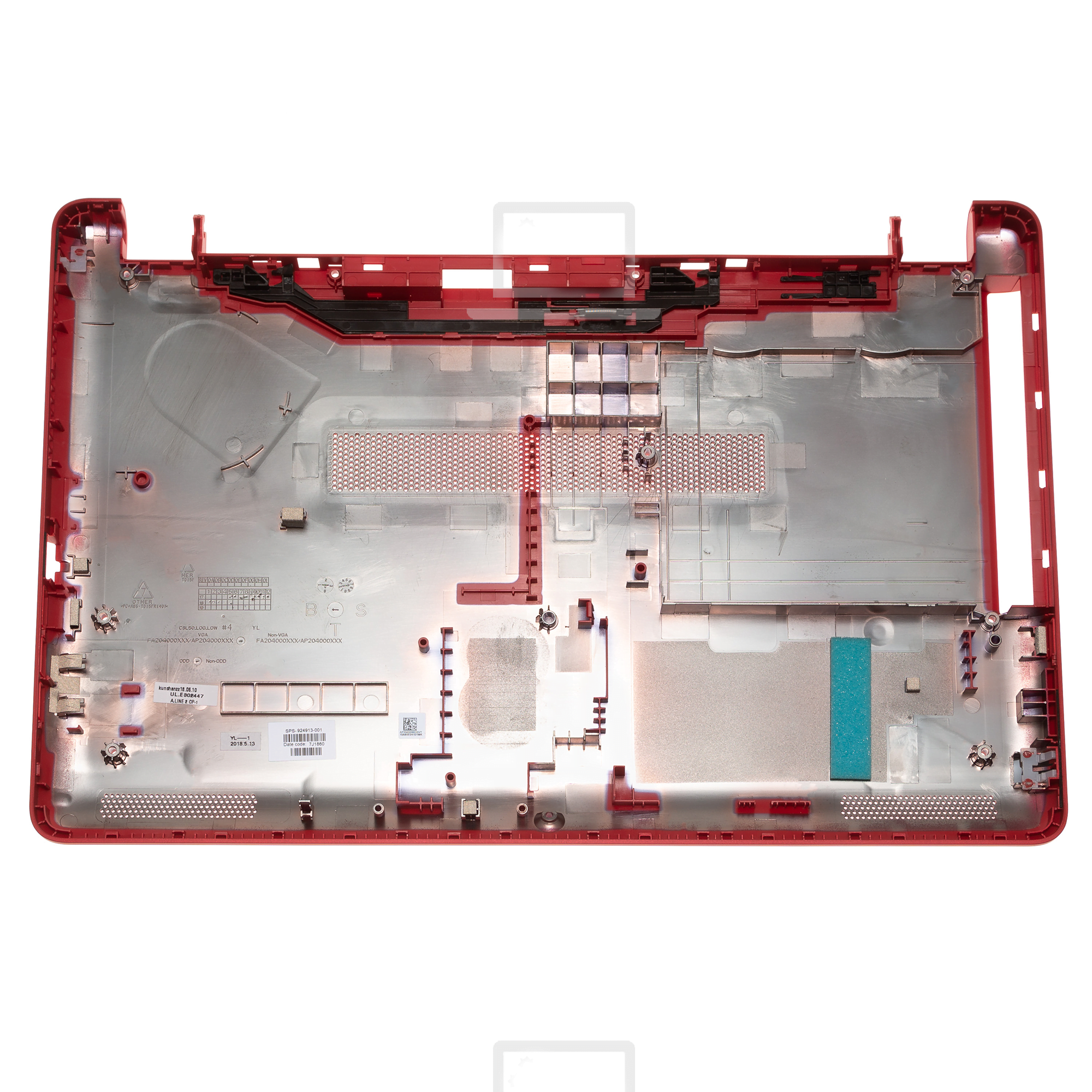 New HP 15-BS 15-BW 250 G6 Series Red Base Cover with DVD Bay 924913-001 4 HP 15-BS 15-BW Series Red Base Bottom Cover Chassis with DVD Bay 926913-001
