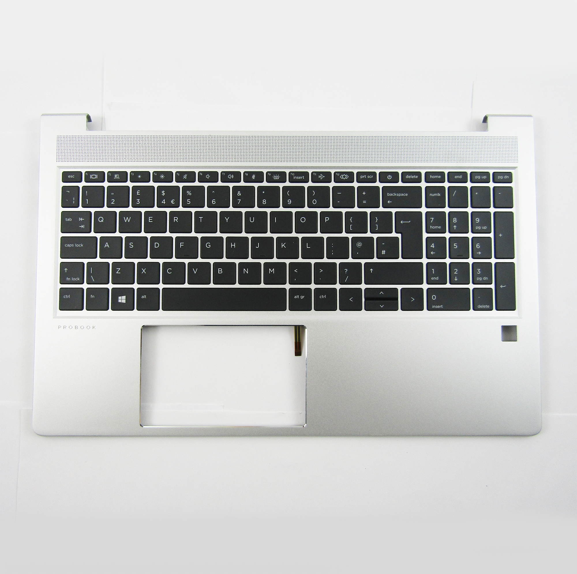 Silver Palmrest Backlit UK Keyboard Part# M21742-031 for HP ProBook 450 G8 | 455 G8